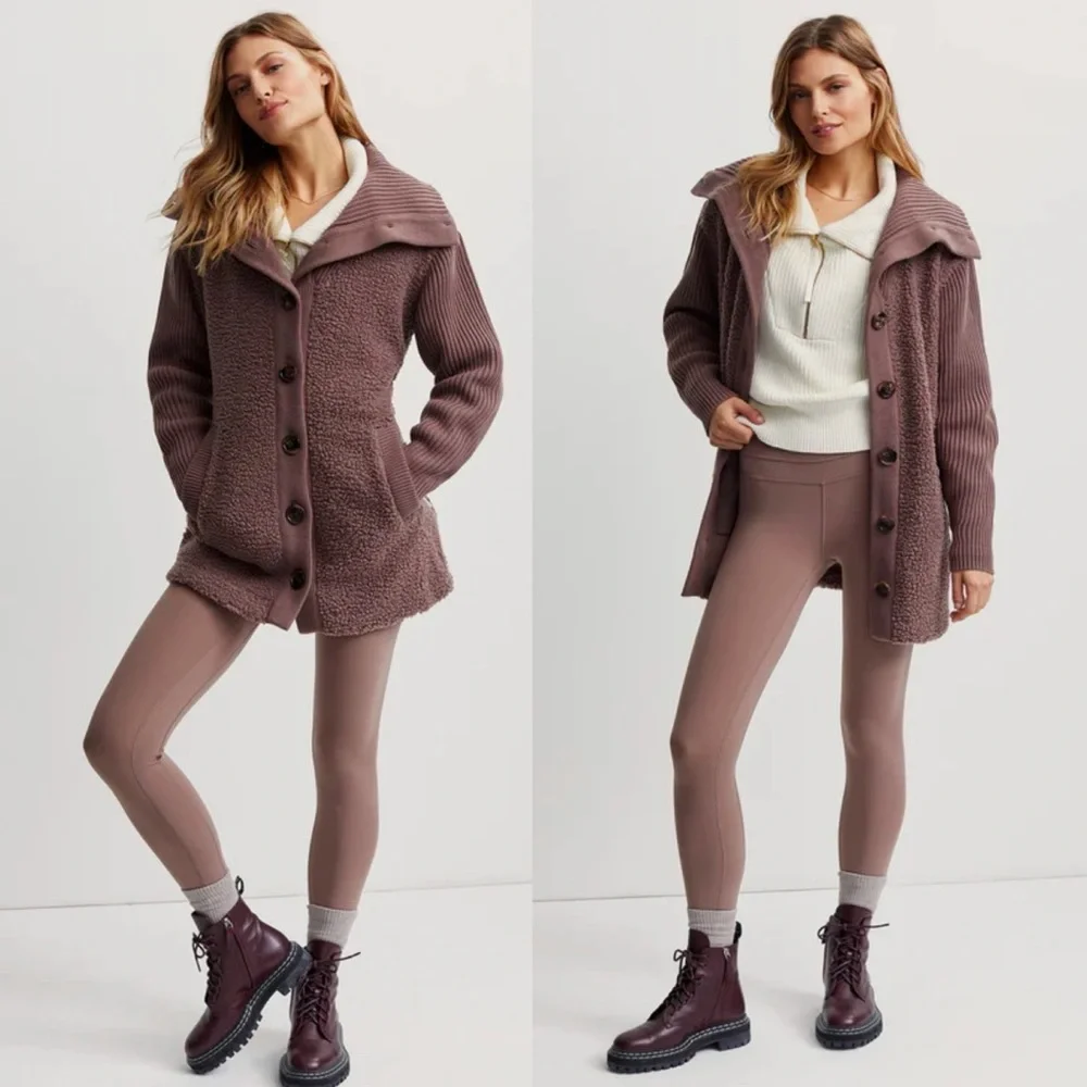 Varley Elliot Sherpa Button Down Jacket